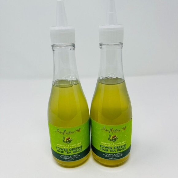 2X Shea Moisture Moringa & Avocado Power Greens Hair Tea Rinse 8 fl oz Each - Picture 1 of 6